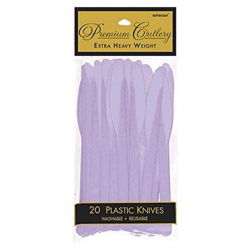 Amscan - Heavy Weight Plastic Knives 20pcs - Lavender