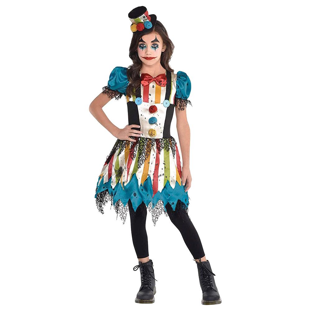 Party Centre - Girls Creepy Clown Costume Set