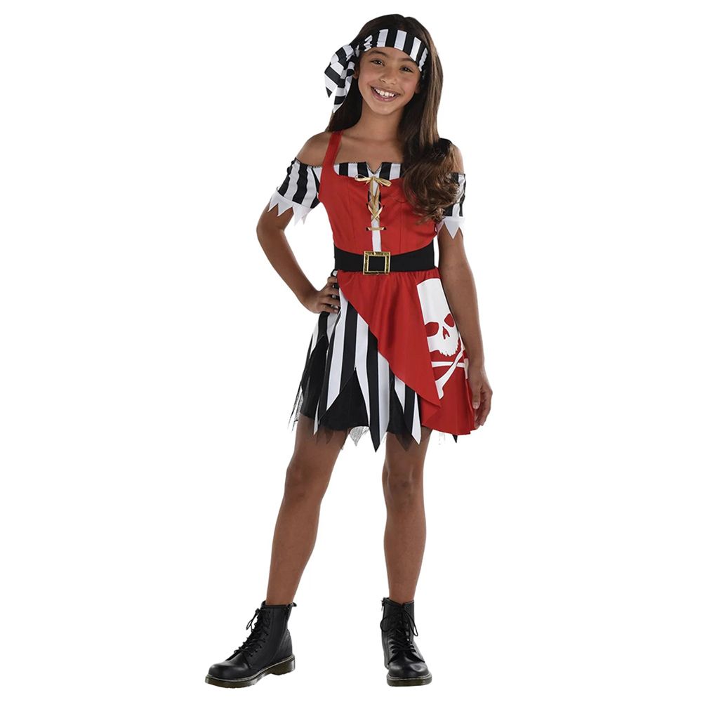 Party Centre - Child Skull Pirate Girl Costume