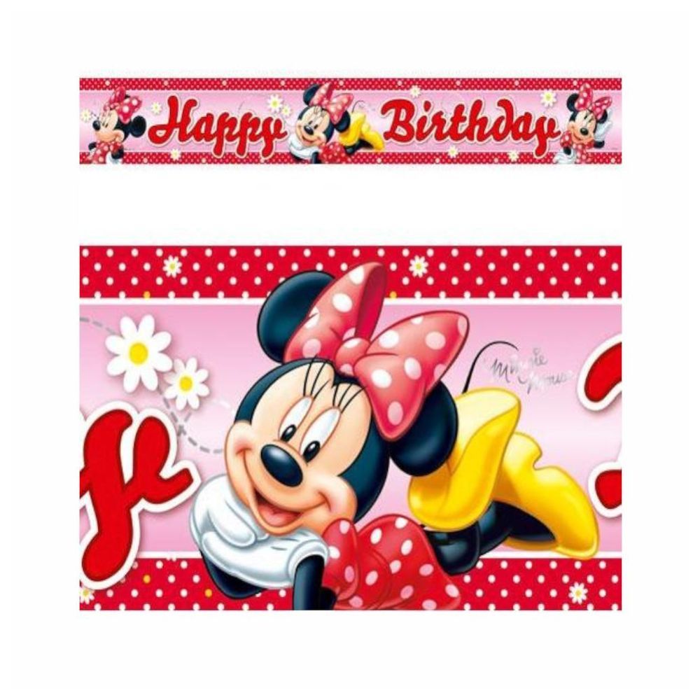 Disney Red Minnie Foil Banner 4.5m