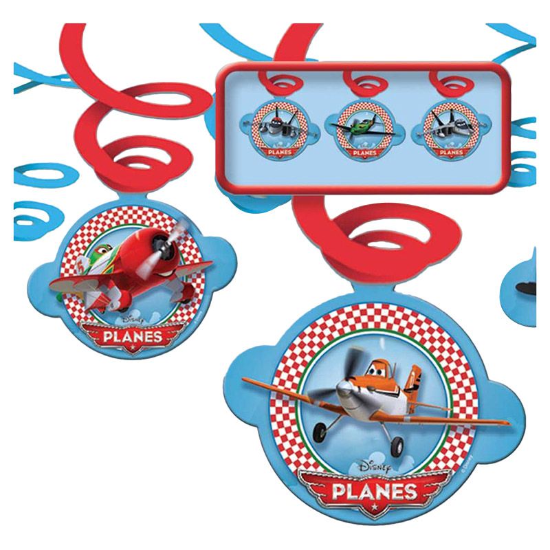 Disney Planes Swirl Decorations 6pcs