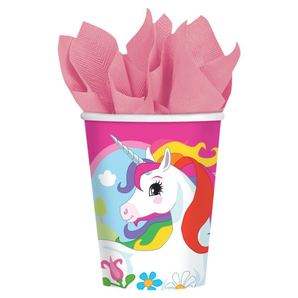 Unicorn Paper Cups 9oz 8pcs