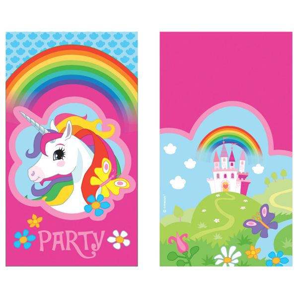 Unicorn Invitations & Envelopes 8pcs