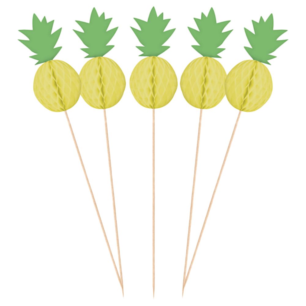 Pineapples Vibes Decoration Picks - 10Pc