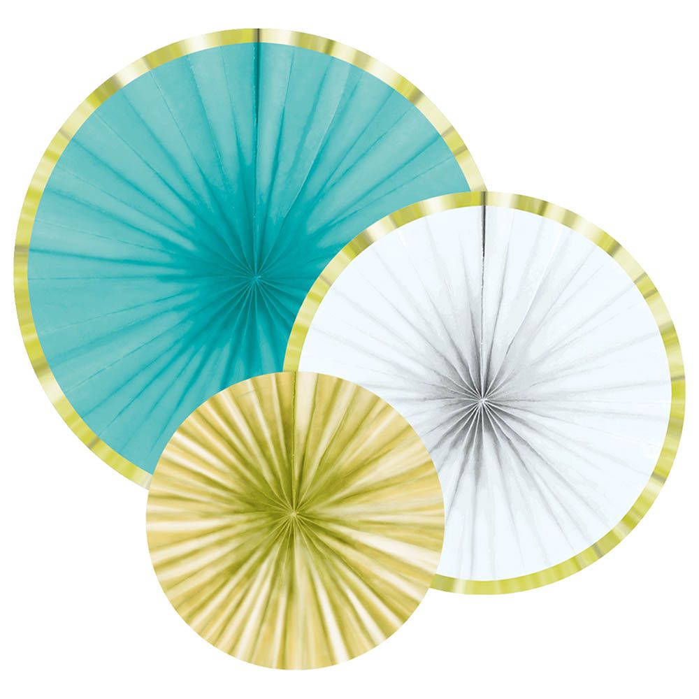 Pineapple Vibes Assorted Fan Decoration - 3Pc