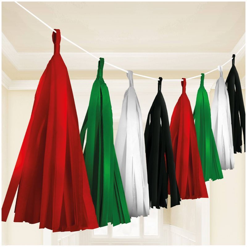 UAE Colours Tassel Garland Tissue & Foil