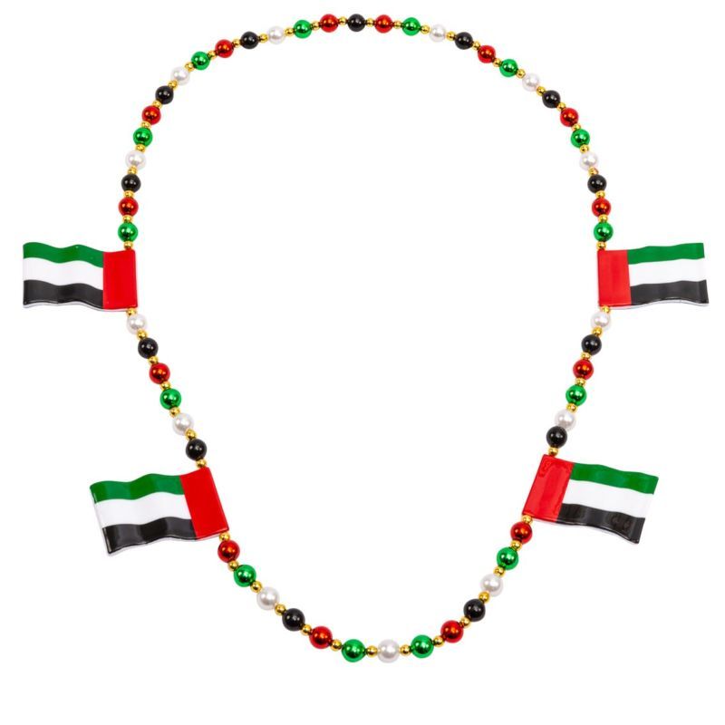 UAE Flag Bead Necklace 38.6-inch