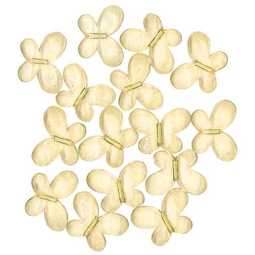 Gems Acrylic Yellow Butterflies Confetti