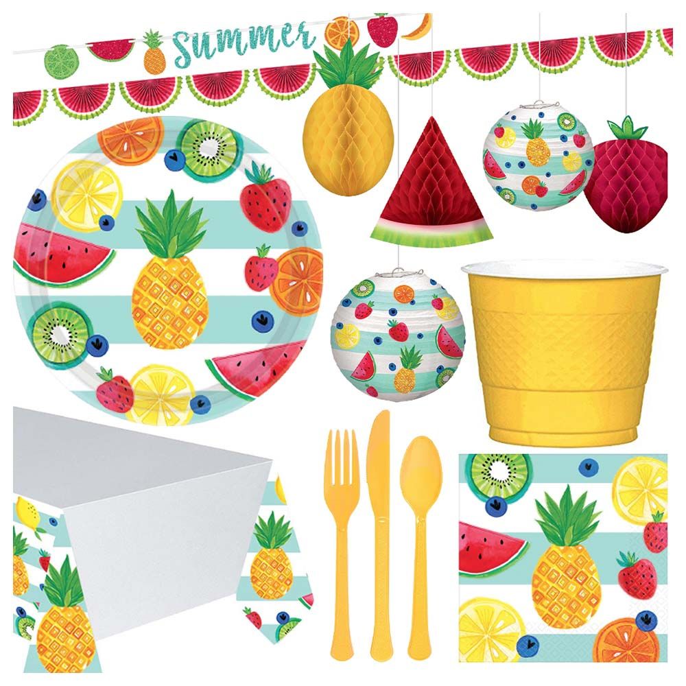 Party Center - Hello Summer Tableware Supplies For 8 Guests