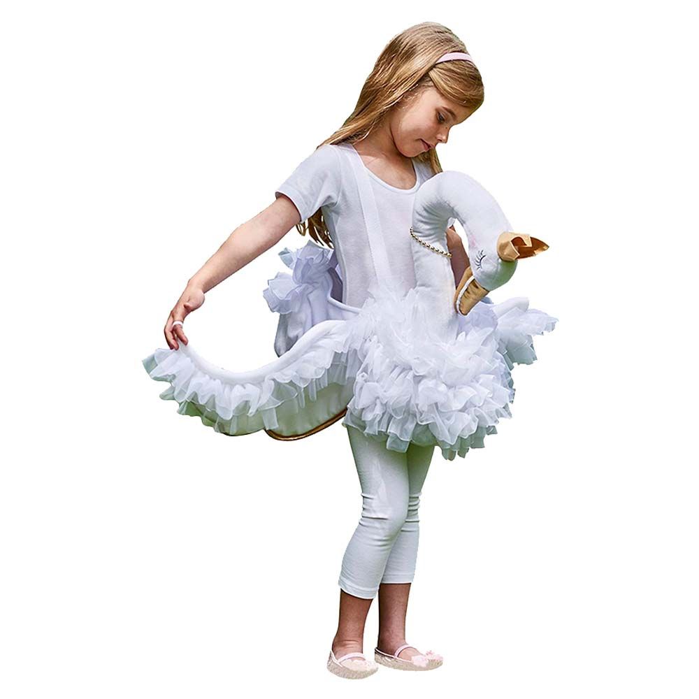 Child Glide on Swan Costume - White