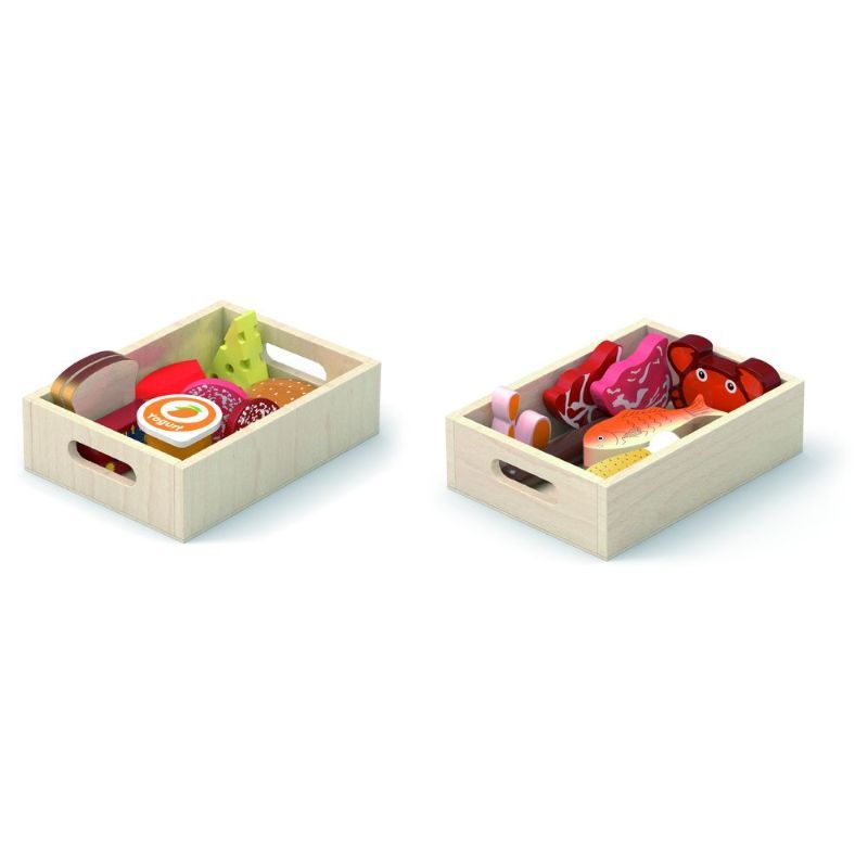 Viga - Play Food Fridge Food Set