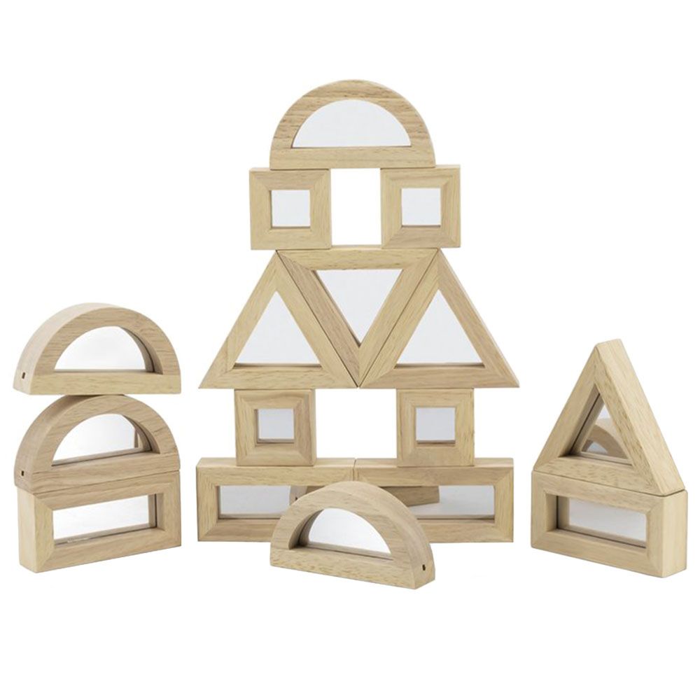 Viga - Geometric Wooden Mirrored Shape Blocks