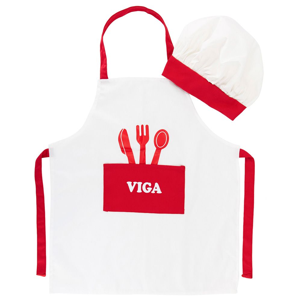 Viga - Little Chef Uniform & Hat Dress Up Set