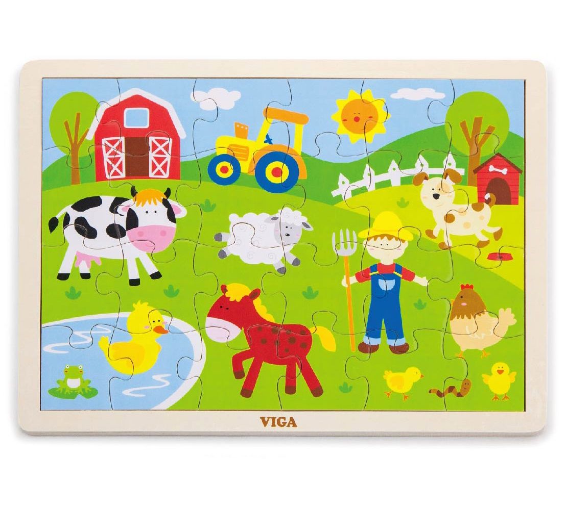 Viga - Puzzle - Farm (24 Pcs)