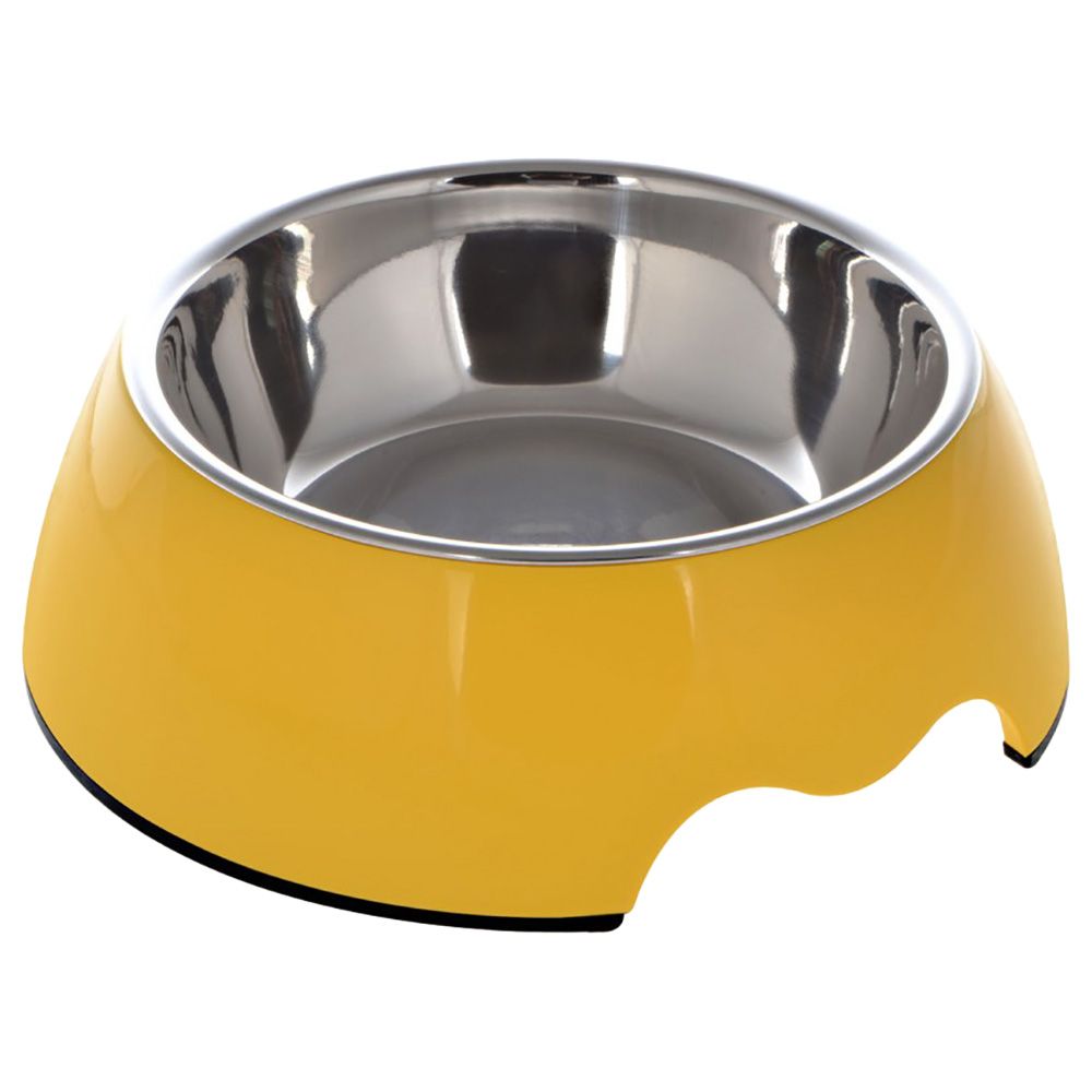 NutraPet - Melamine Round Bowl Small - Mustard Yellow