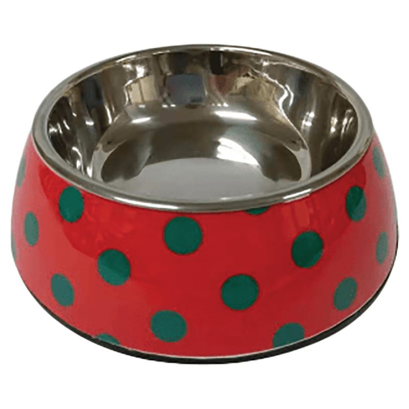 Petkin - Nutrapet Melamine Round Bowl Red & Blue - Large