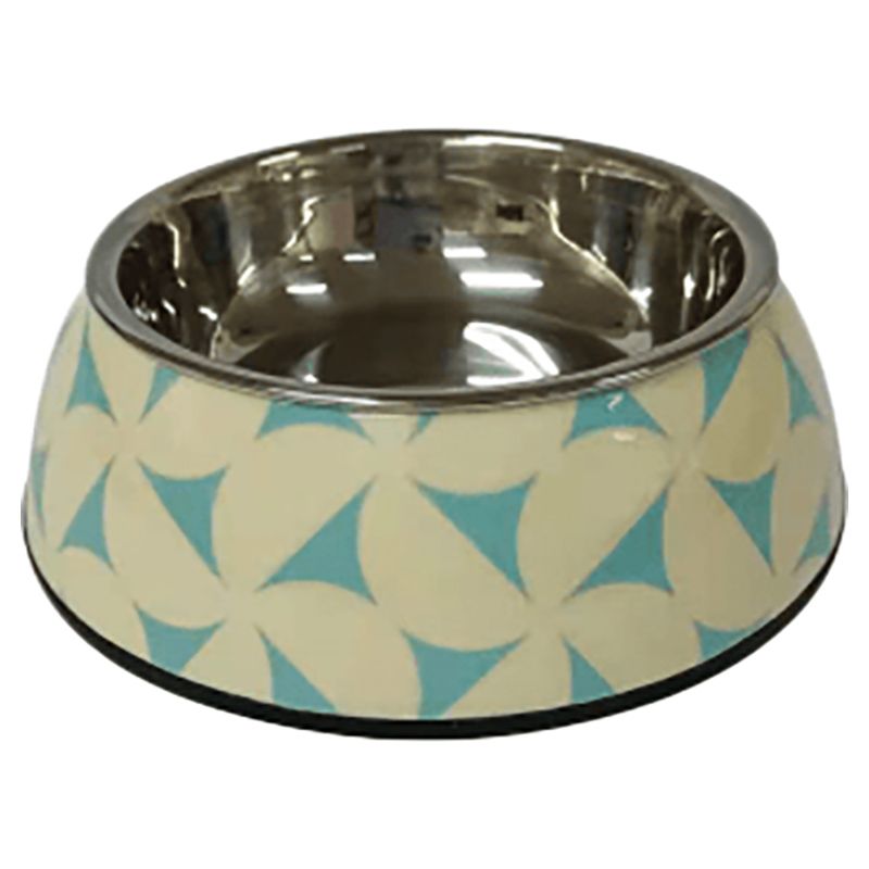 Petkin - Nutrapet Melamine Round Bowl Blue & Jasmine - Large