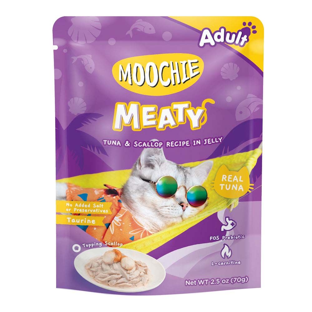 Moochie - Tuna & Scallop Recipe in Jelly Pouch 70g