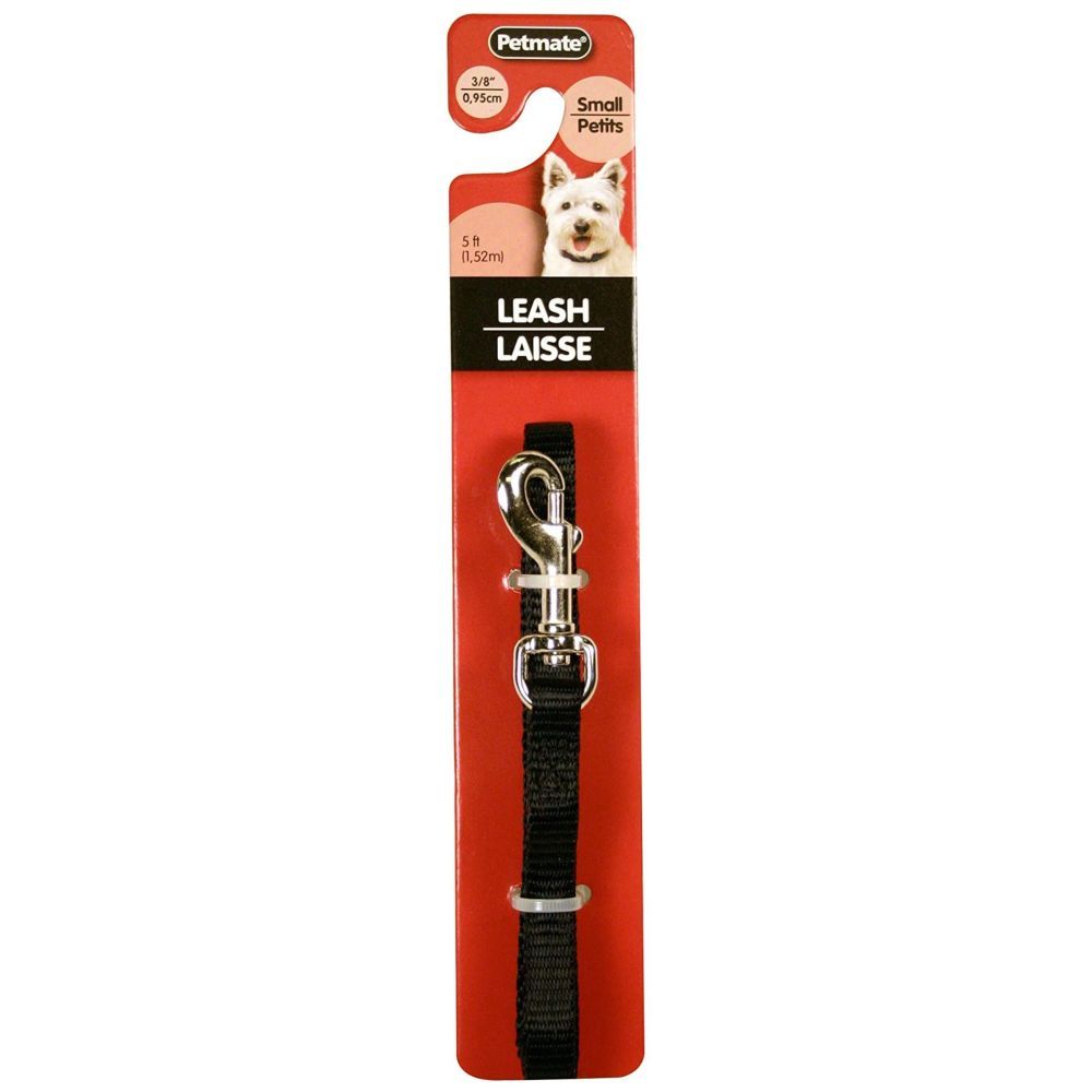 Petmate - Aspen Pet Nylon Dog Lead 3/8" X 5' - Black