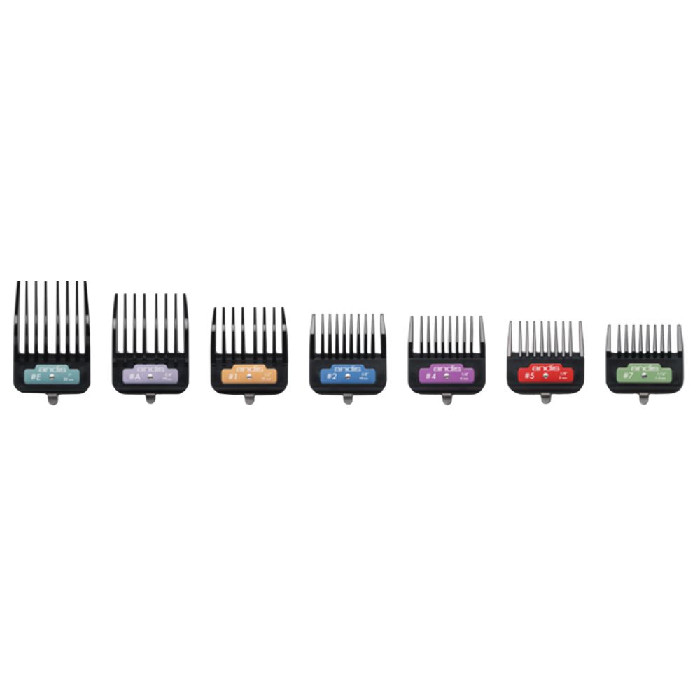 Andis - Premium Chrome Plated 7pcs Magnetic Comb Set