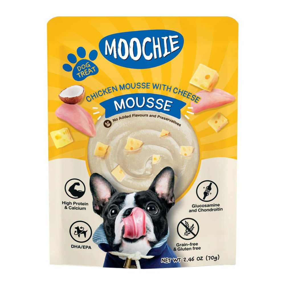 Moochie - Dog Mousse - Chicken w/ Cheese Pouch 70g