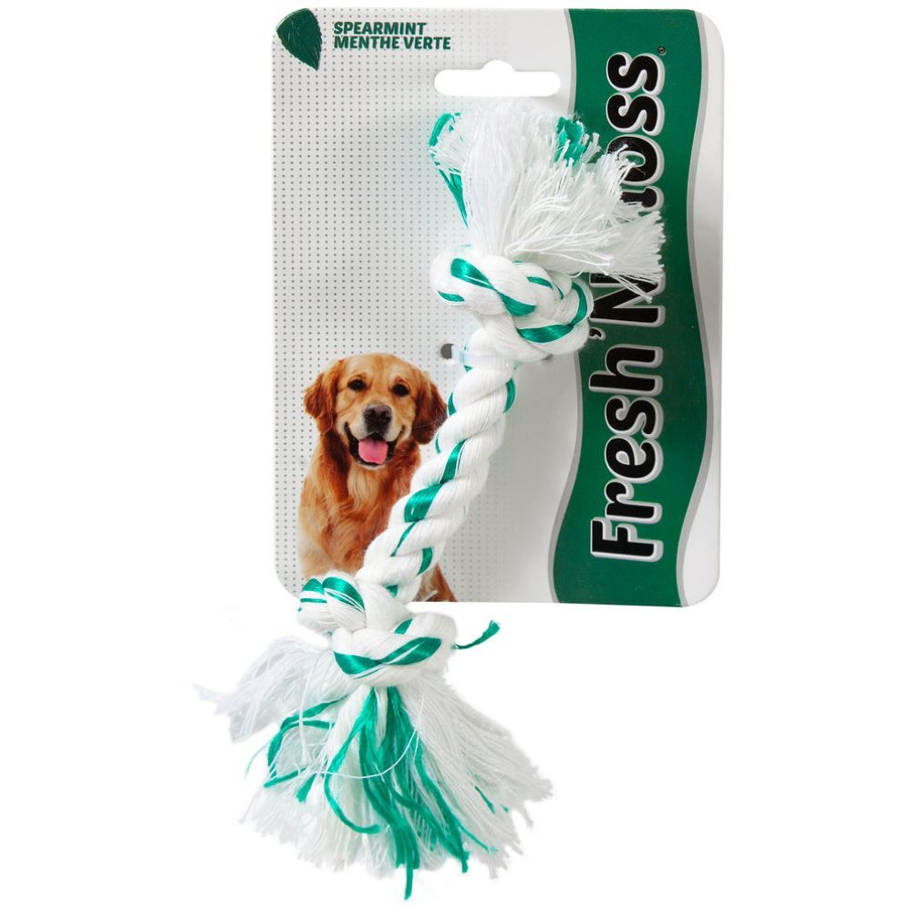 Petmate - Fresh 'N Floss 2Knot Bone - Spearmint_L