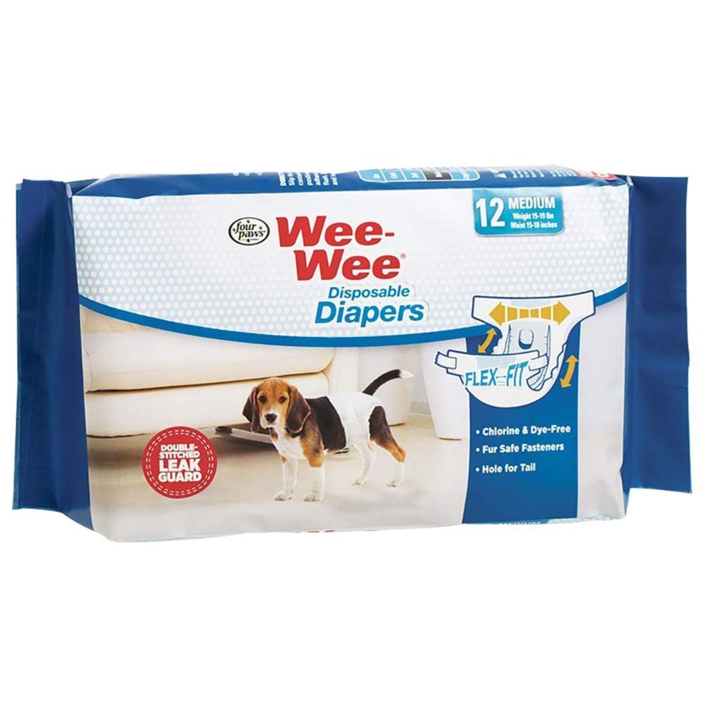 Four Paws - Wee-Wee Disposable Diapers 12pcs Medium