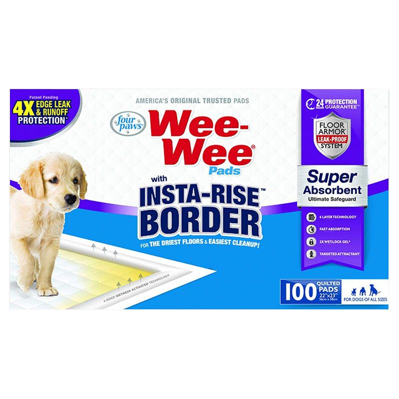 Four Paws - Wee-wee Insta-rise Border Pad 100pcs