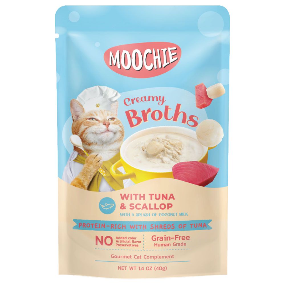 Moochie - Kitten Creamy Broth With Tuna & Scallop - 40g