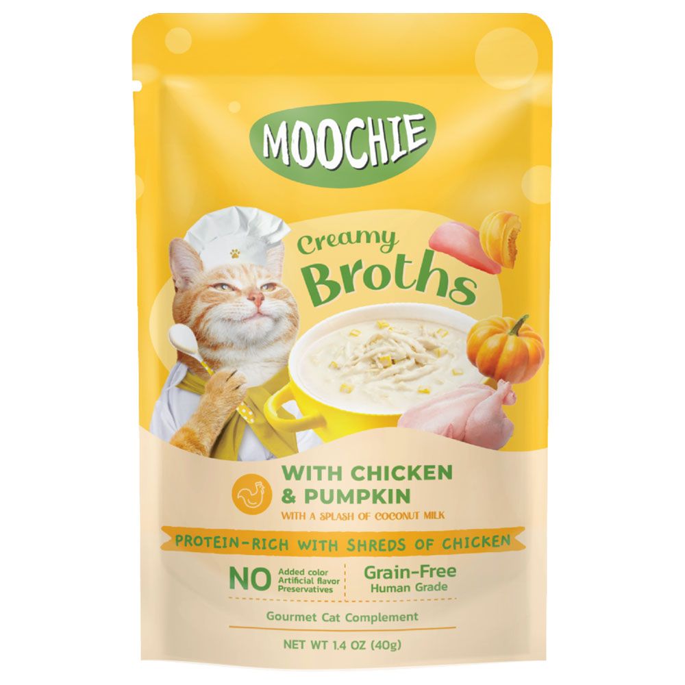 Moochie - Kitten Creamy Broth With Chicken & Pumpkin - 40g