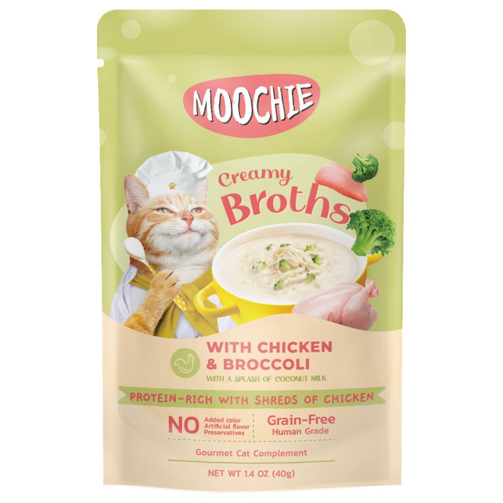 Moochie - Kitten Creamy Broth With Chicken & Broccoli - 40g