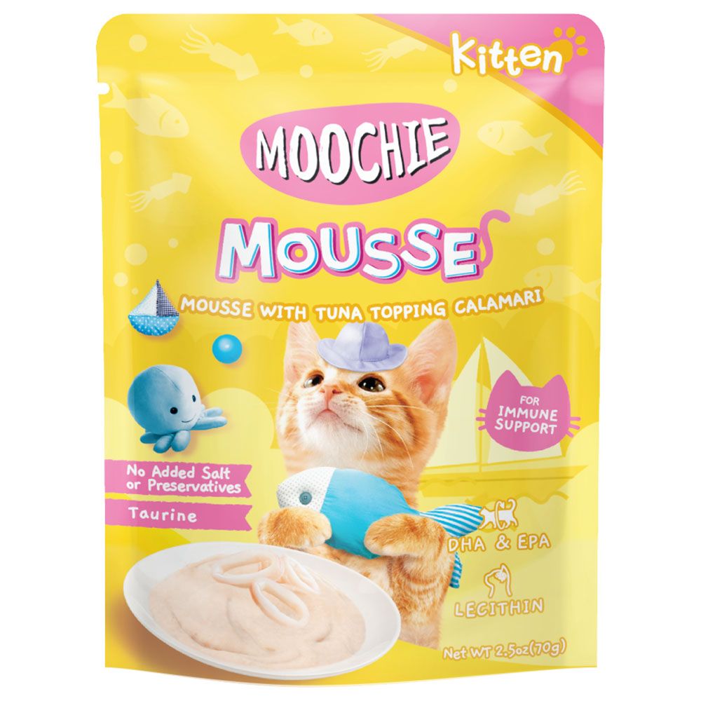 Moochie - Kitten Tuna With Topping Calamari - 70g