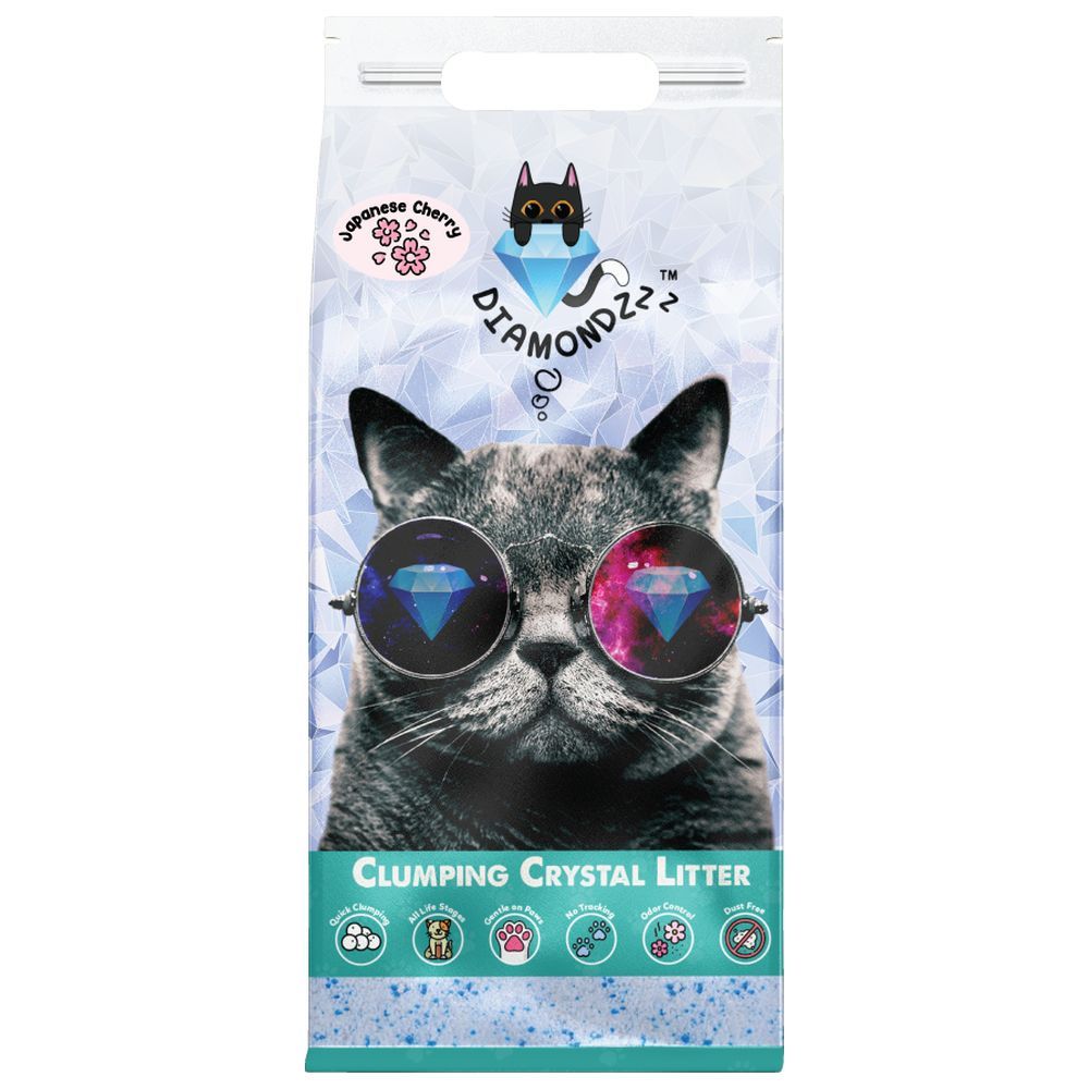 NutraPet - Diamondzzz Silica Gel Clumping Cat Litter 2.7kg - Japanese Cherry