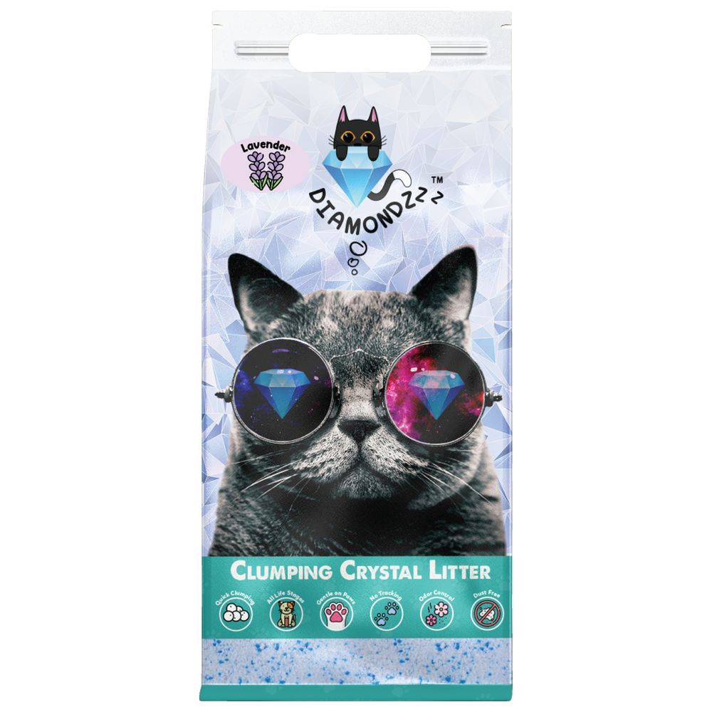 NutraPet - Diamondzzz Silica Gel Clumping Cat Litter 2.7kg - Lavender