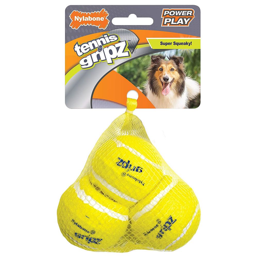 Nylabone - Play Tennis Ball - 3pcs - 2.5-Inch - Yellow