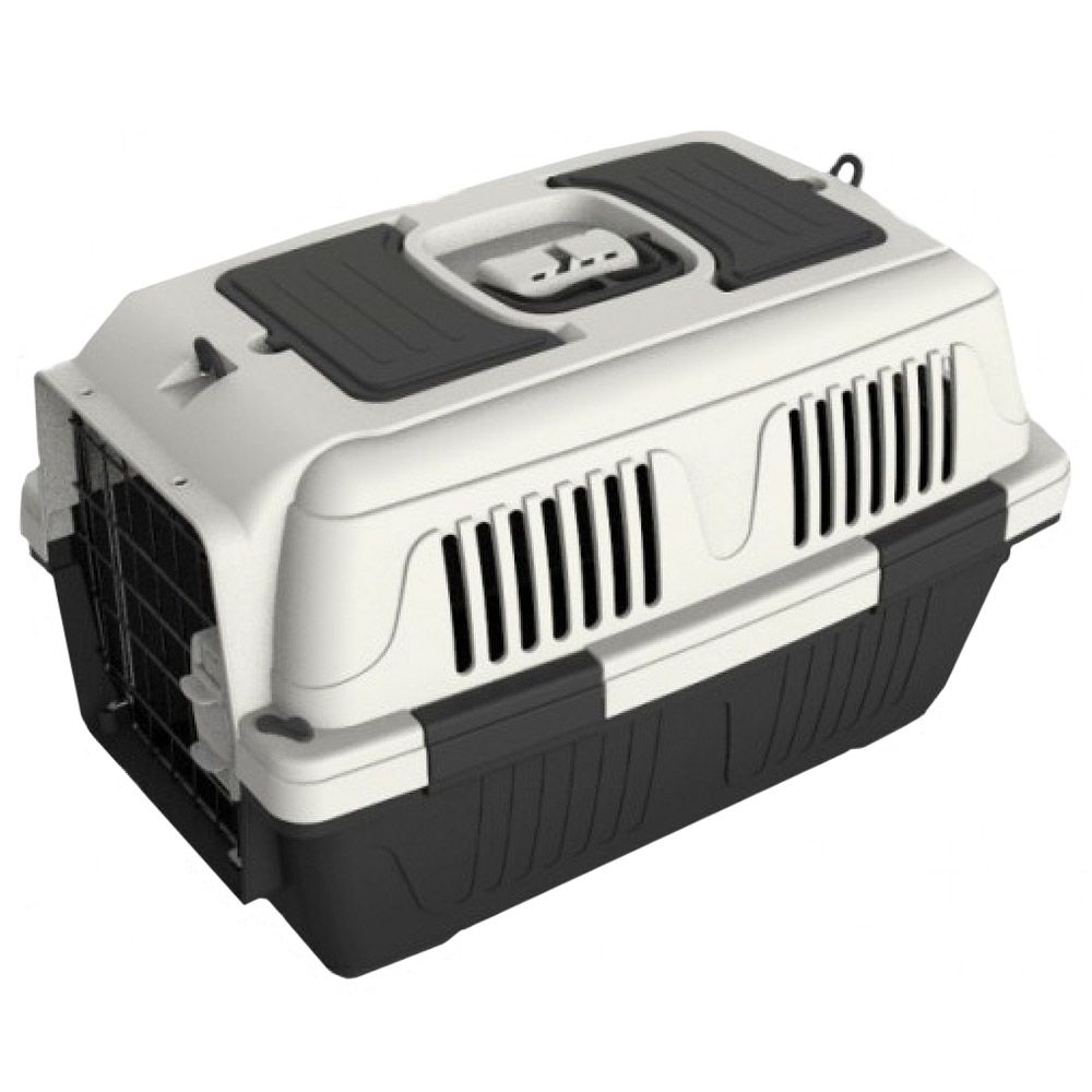 NutraPet - Dog & Cat Carrier Box Closed Top Dark Grey