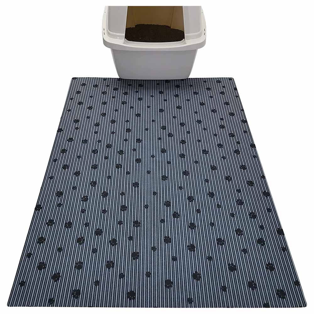 Drymate - Scented Cat Litter Mat - Grey Stripe /Black Paw