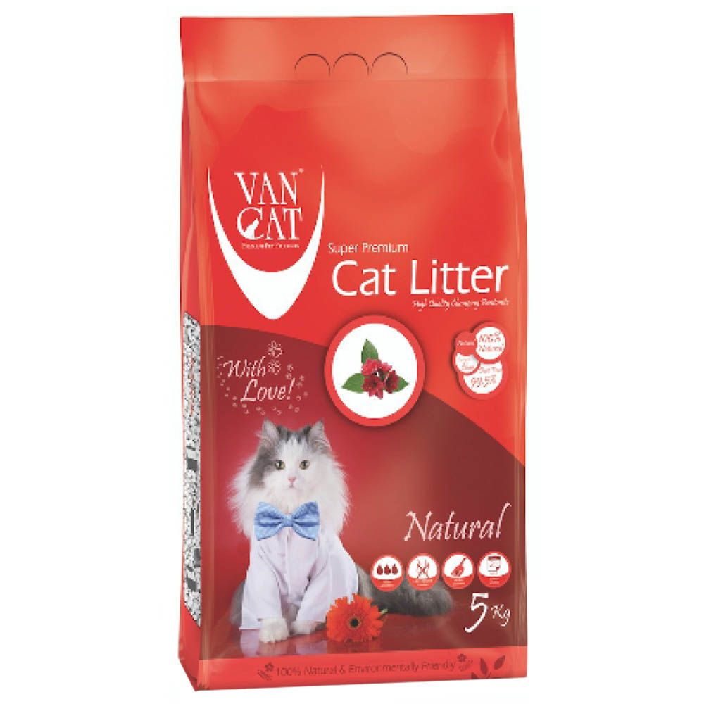 Vancat - White Bentonite Clumping Cat Litter 5kg Unscented 