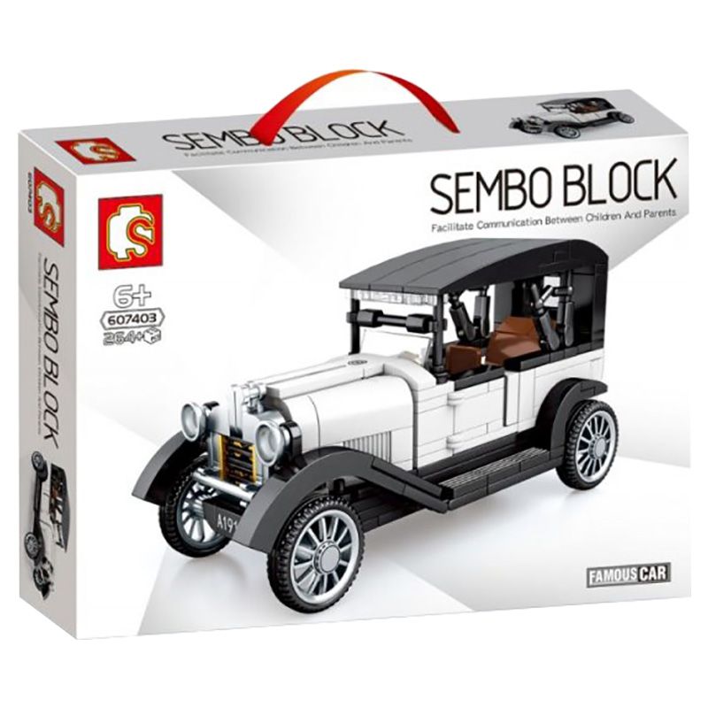 Sembo - Classic Passion Car Building Blocks - 264 Pcs - White