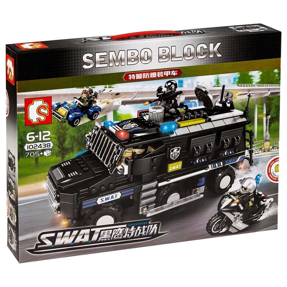 Sembo - Blackhawk Swat Series Building Blocks - 705 Pcs - Black