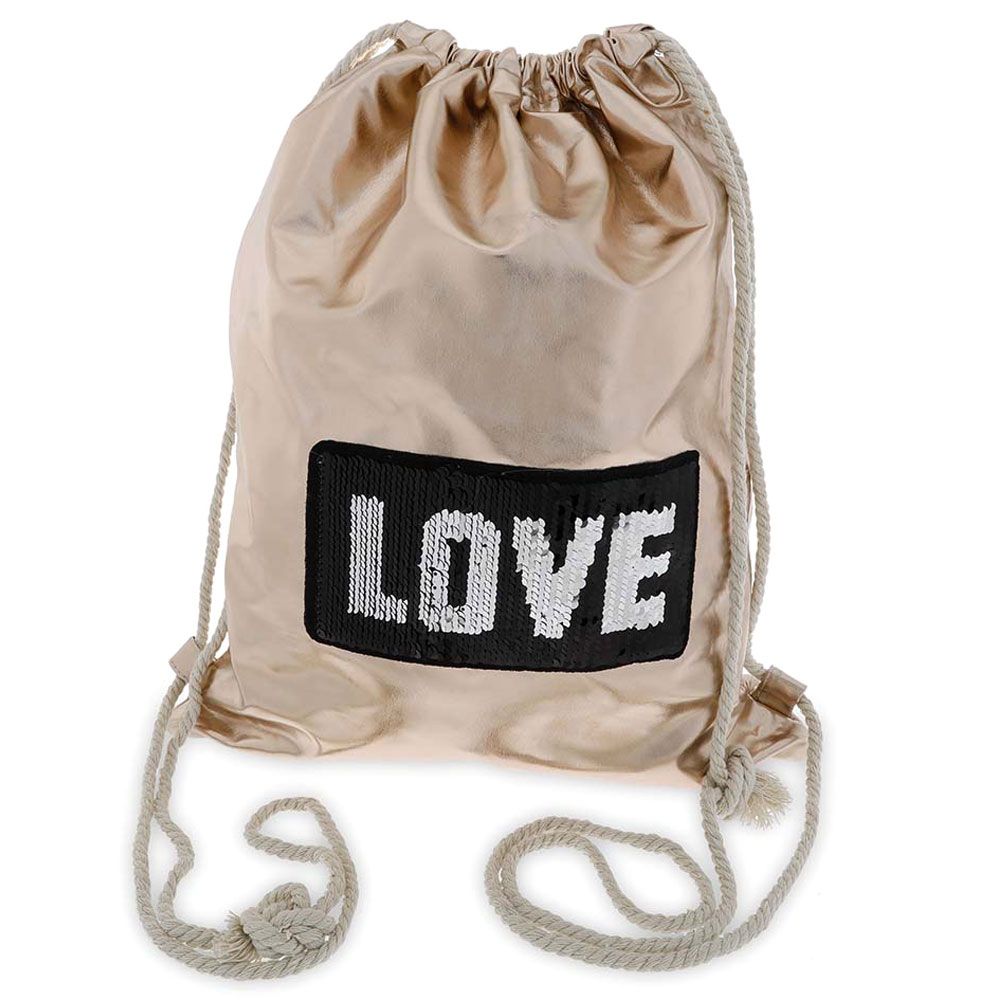 Pinak - Bling Drawstring Bag - Bronze