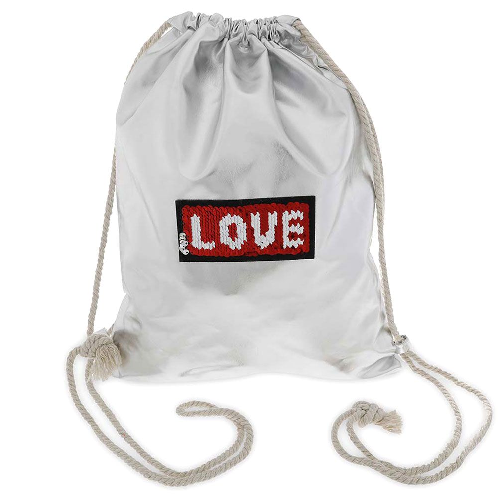 Pinak - Bling Drawstring Bag - Silver