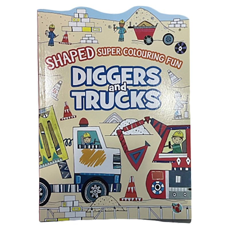 كتاب تلوين Shaped Super Colouring Fun: Diggers & Trucks