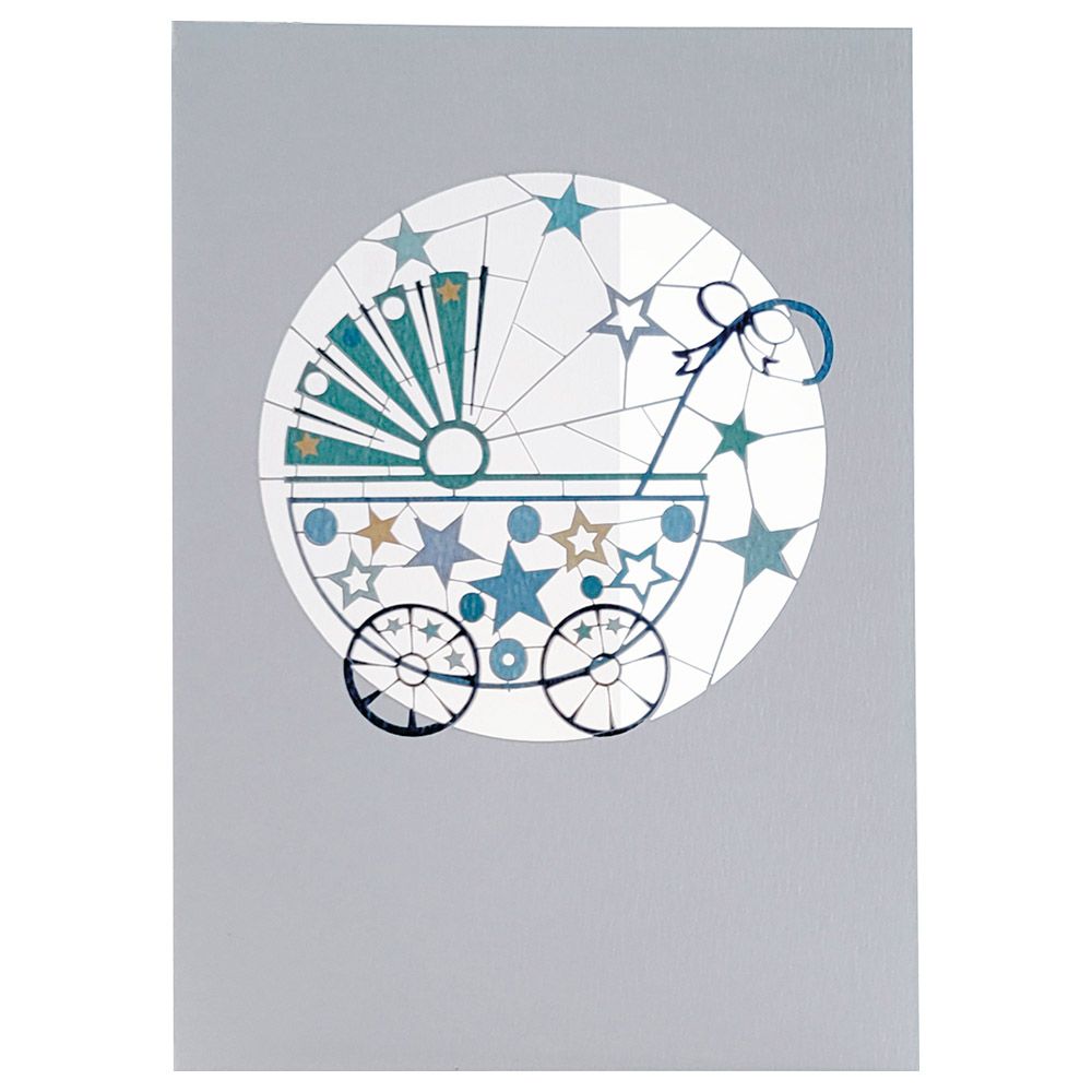 Forever Cards - Pram Card - Blue