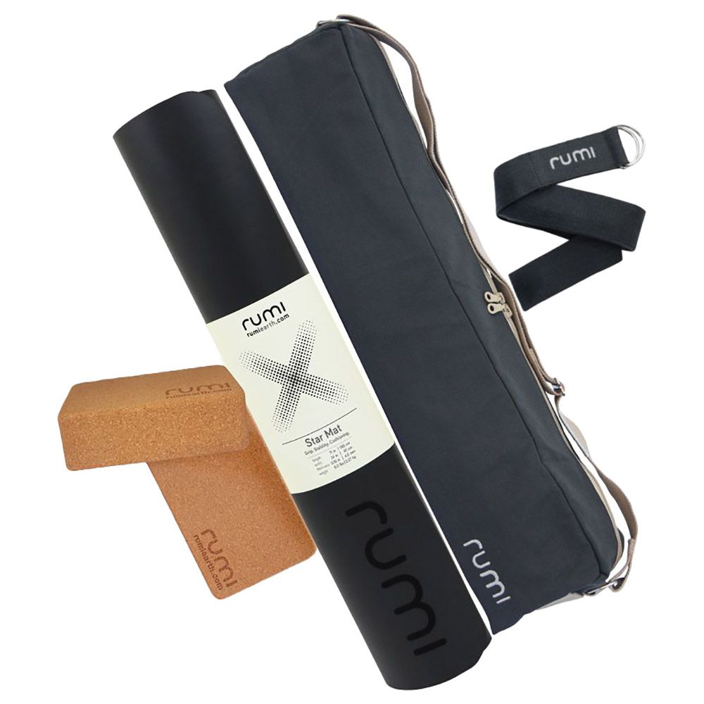 Rumi Earth - Star Yoga Mat, Yoga Block, Yoga Strap & Origami Carrier