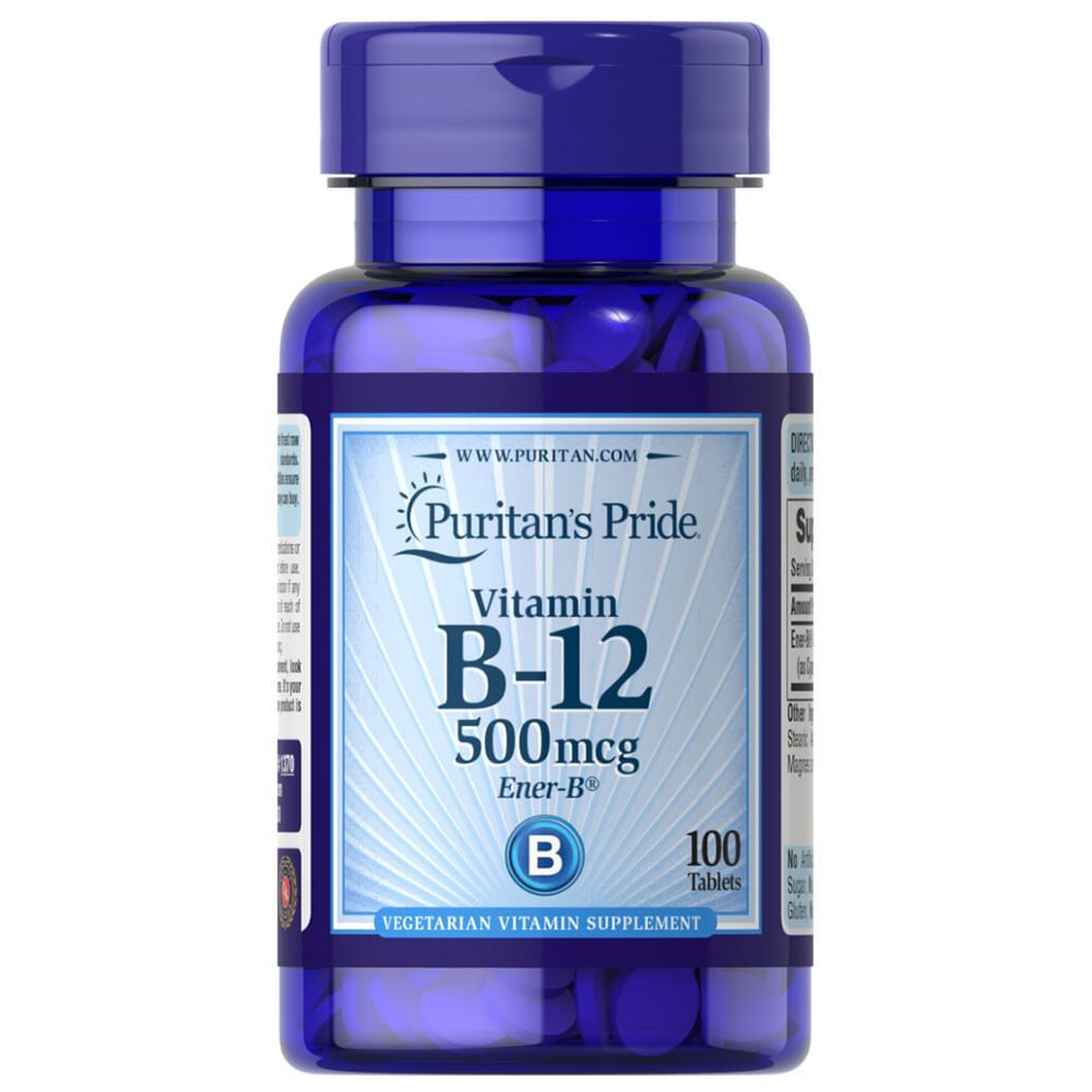 Puritan Pride - Vitamin B-12 500mcg Vitamin Supplements - 100 Tablets 