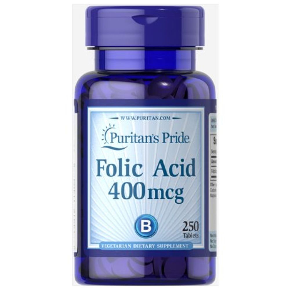 Puritan Pride - Folic Acid 400mcg - 250 Tablets