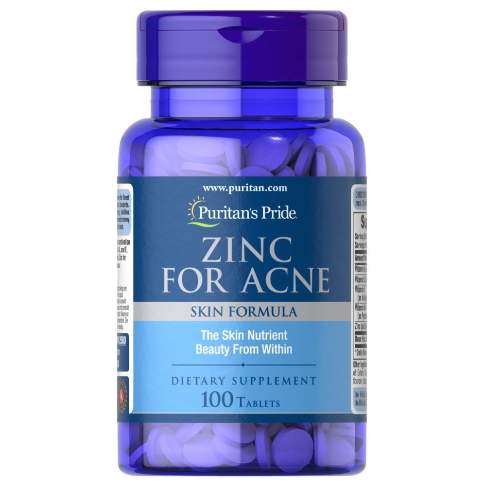 Puritan Pride - Zinc For Acne 100 Tablets