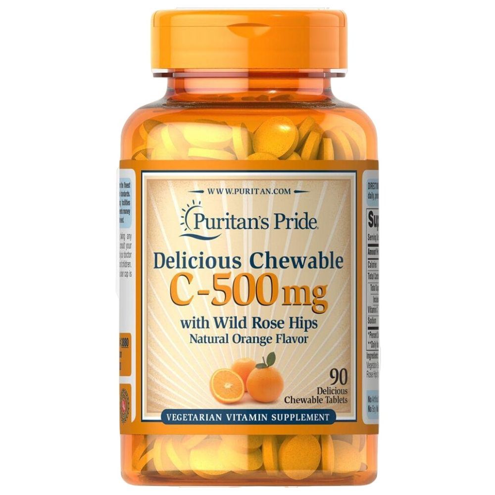 Puritan Pride - Chewable Vitamin C 500mg - 90 Tablets