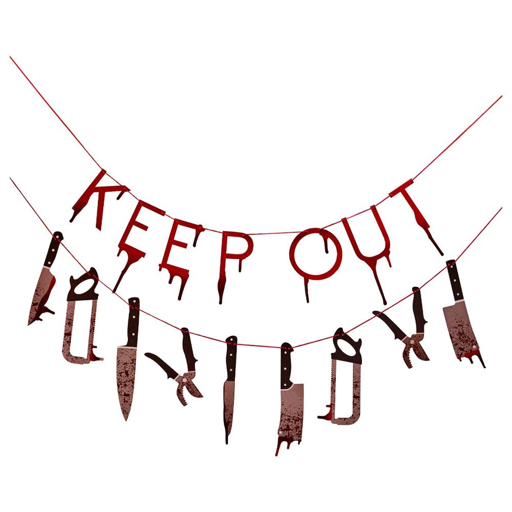 Ginger Ray - Keep Out Blood Drip Bunting